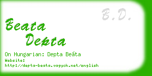 beata depta business card